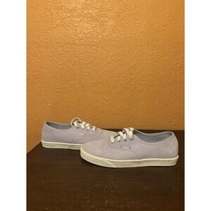 Vans Authentic Lowpro Suede Sneakers Lavender Purple Fat Lace Women Size 5.5